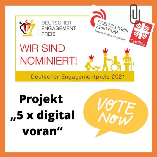 Voten für FWZ beim Deutschen Ehrenamtspreis